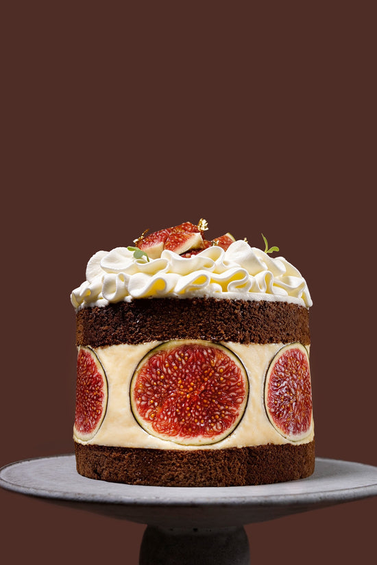 Caramel Fig Hojicha Tea Sponge Cake(Whole) I 焦糖無花果焙茶海綿蛋糕(原個)