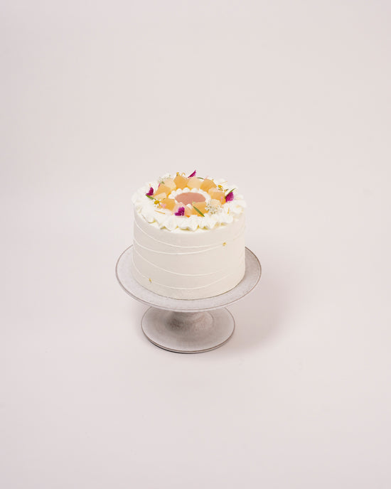 Japanese Peach Peony White Tea Nakazawa Cream Shortcake (Whole) I 日本水蜜桃牡丹白茶中沢純生鮮奶油蛋糕(原個)